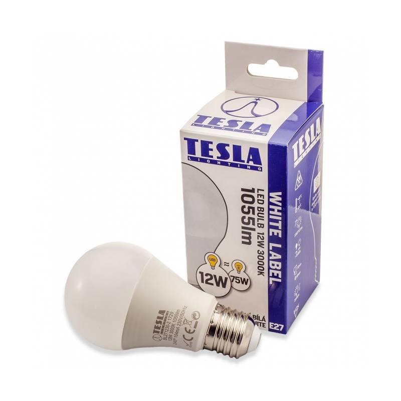 Žárovka LED Tesla klasik, 12W, E27, teplá bílá