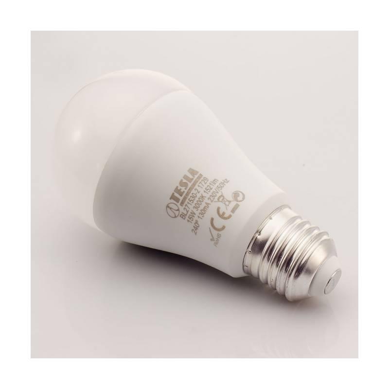 Žárovka LED Tesla klasik, 15W, E27, teplá bílá