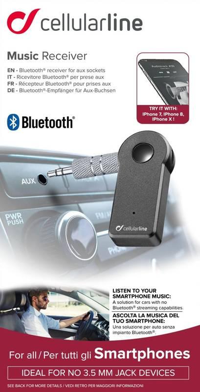 Adaptér do auta CellularLine 3.5 mm Jack Bluetooth
