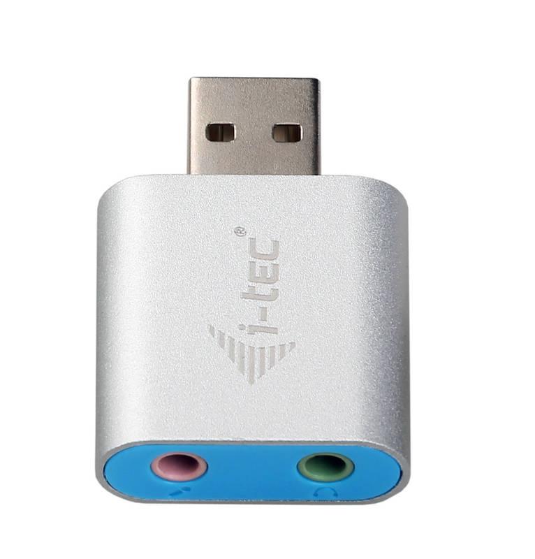 Adaptér i-tec Metal USB 2x 3,5mm, Adaptér, i-tec, Metal, USB, 2x, 3,5mm