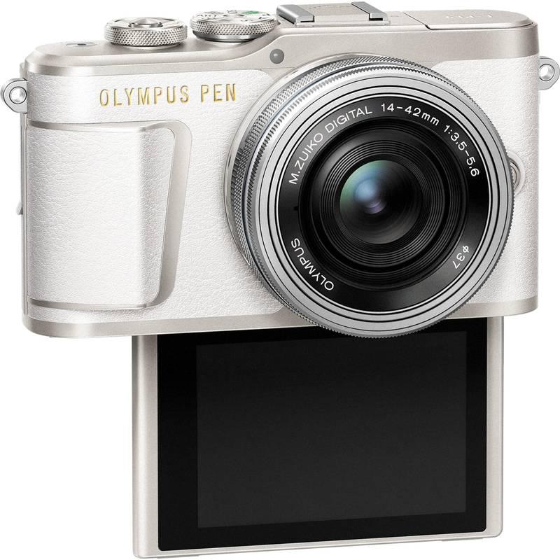 Digitální fotoaparát Olympus PEN E-PL9 14-42 EZ Pancake stříbrný bílý, Digitální, fotoaparát, Olympus, PEN, E-PL9, 14-42, EZ, Pancake, stříbrný, bílý