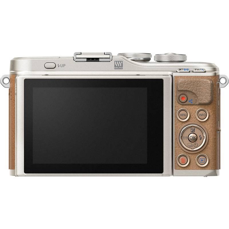 Digitální fotoaparát Olympus PEN E-PL9 14-42 EZ Pancake stříbrný hnědý, Digitální, fotoaparát, Olympus, PEN, E-PL9, 14-42, EZ, Pancake, stříbrný, hnědý