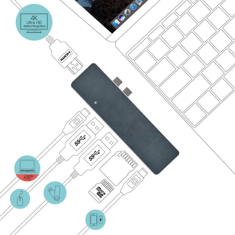 Dokovací stanice i-tec USB-C Metal pro Apple MacBook Pro Power Delivery