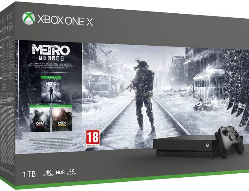 Herní konzole Microsoft Xbox One X 1 TB Metro Exodus
