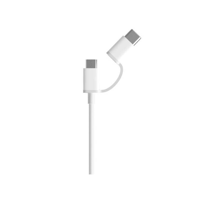 Kabel Xiaomi 2v1 USB Micro USB USB-C, 30 cm bílý