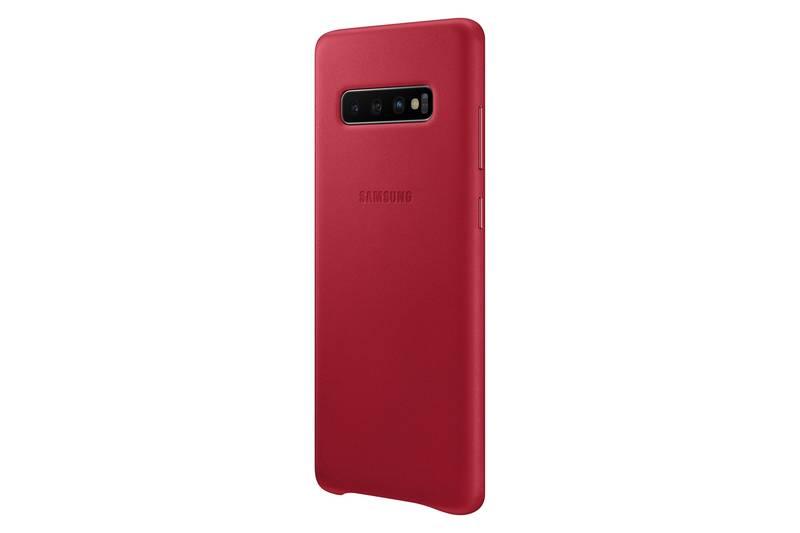 Kryt na mobil Samsung Leather Cover pro Galaxy S10 červený