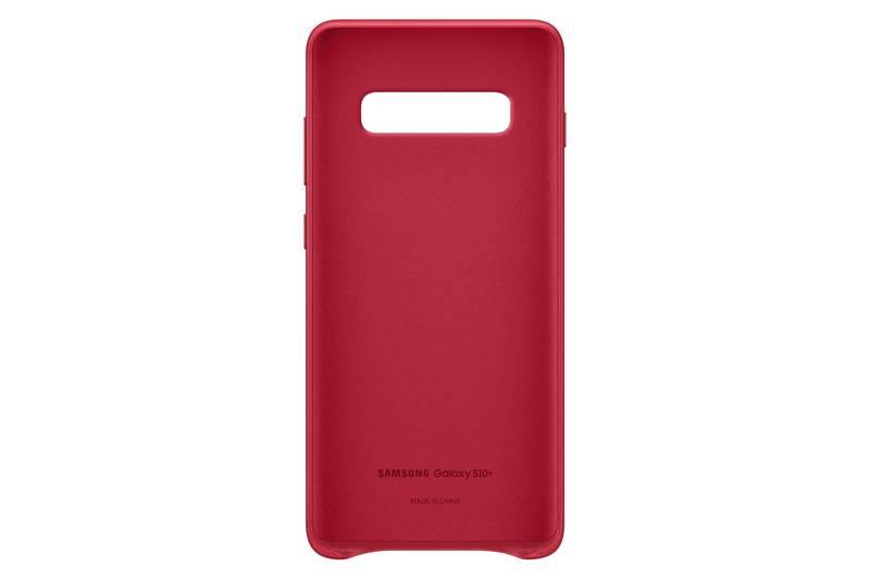 Kryt na mobil Samsung Leather Cover pro Galaxy S10 červený
