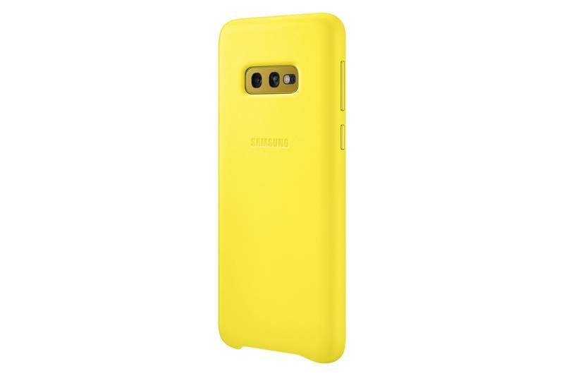 Kryt na mobil Samsung Leather Cover pro Galaxy S10e žlutý