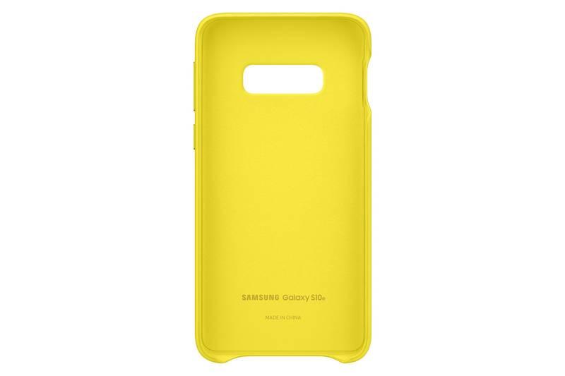 Kryt na mobil Samsung Leather Cover pro Galaxy S10e žlutý