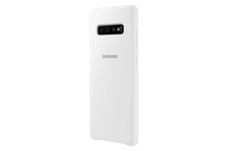 Kryt na mobil Samsung Silicon Cover pro Galaxy S10 bílý