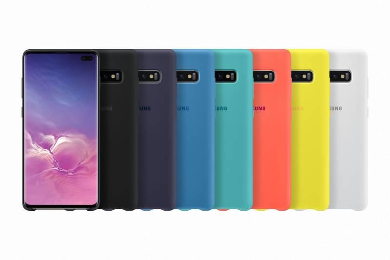 Kryt na mobil Samsung Silicon Cover pro Galaxy S10 modrý