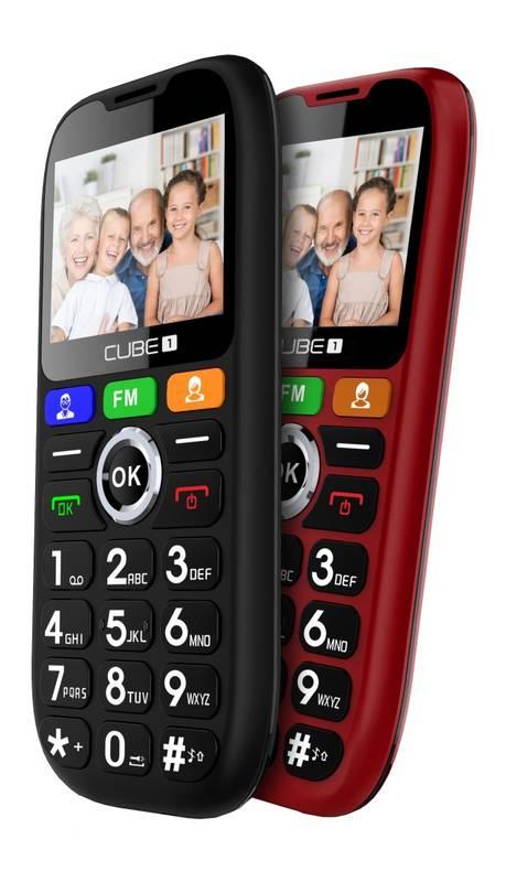 Mobilní telefon CUBE 1 S100 Senior Dual SIM černý