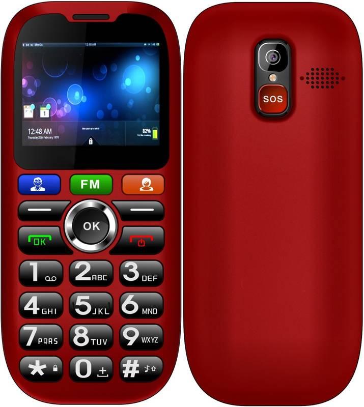 Mobilní telefon CUBE 1 S100 Senior Dual SIM červený