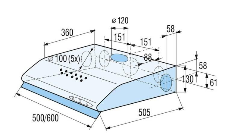 Odsavač par Mora OP 530 W bílý