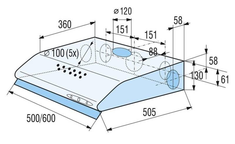 Odsavač par Mora OP 530 X nerez