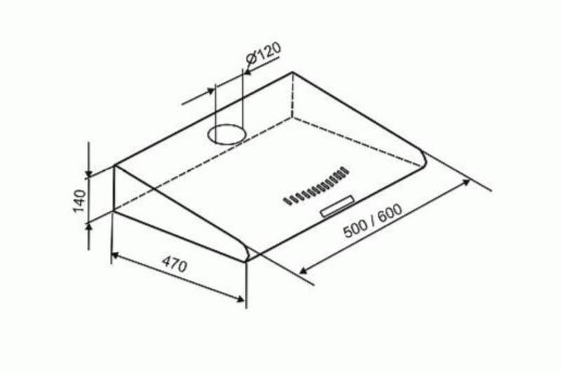 Odsavač par Mora OP 532 W bílý