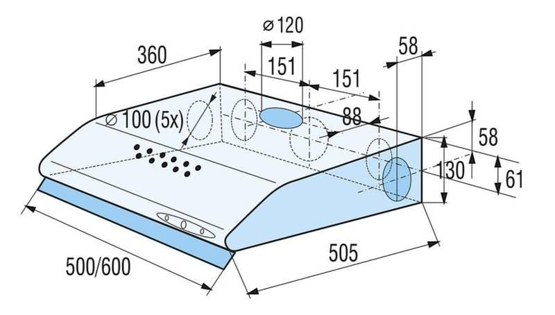 Odsavač par Mora OP 630 BR hnědý