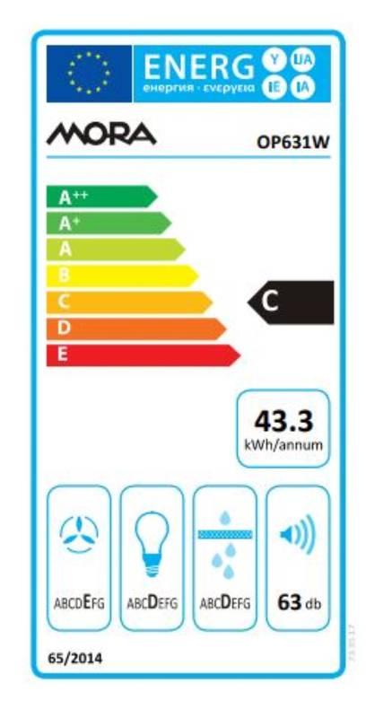 Odsavač par Mora OP 631 W bílý