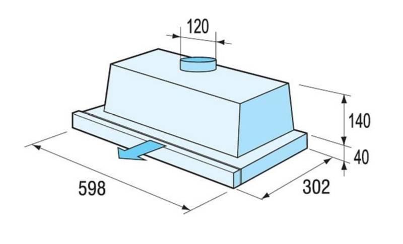 Odsavač par Mora OT 651 W bílý
