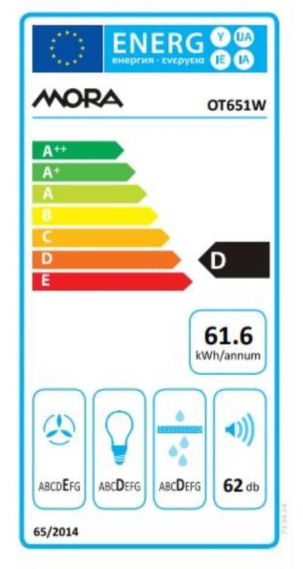 Odsavač par Mora OT 651 W bílý