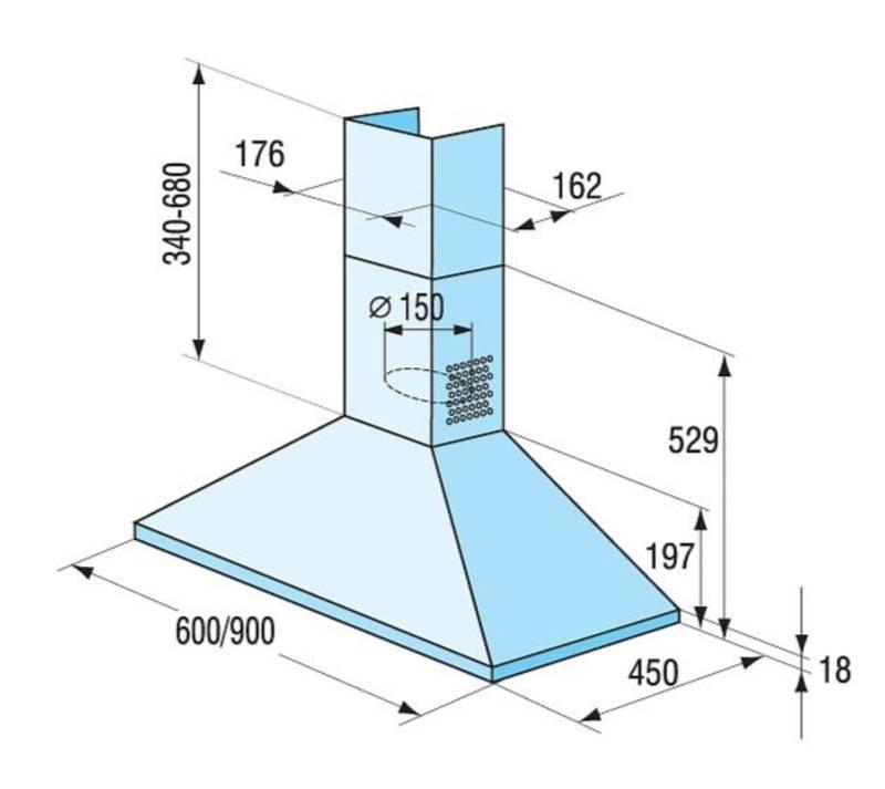 Odsavač par Mora Premium OK 643 W bílý