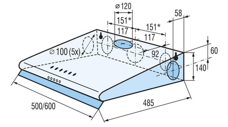 Odsavač par Mora Premium OP 540 BR hnědý