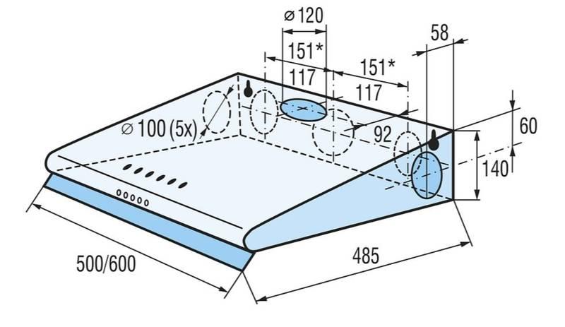 Odsavač par Mora Premium OP 640 BR hnědý