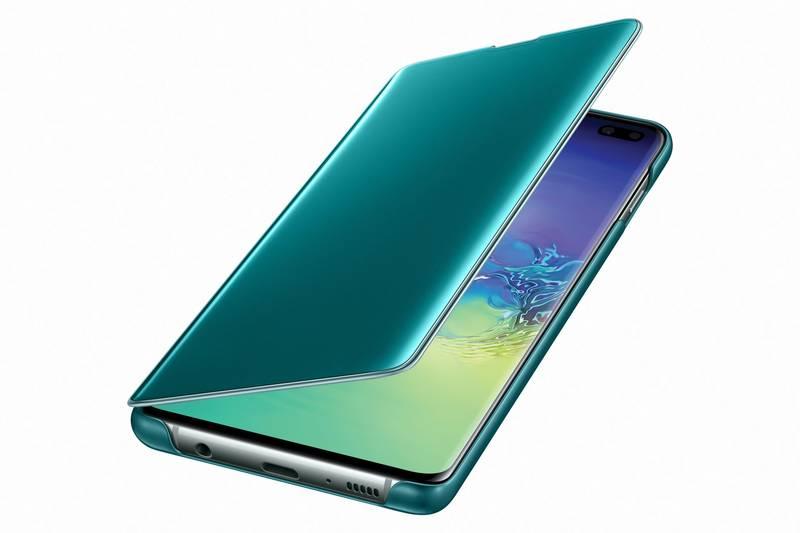 Pouzdro na mobil flipové Samsung Clear View pro Galaxy S10 zelené