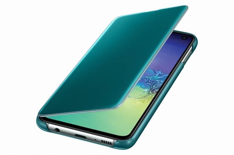 Pouzdro na mobil flipové Samsung Clear View pro Galaxy S10e zelené