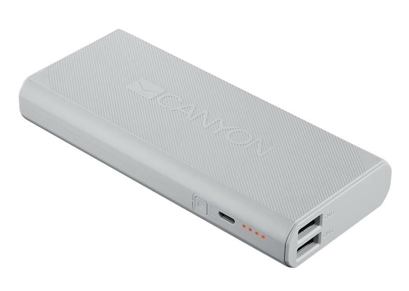 Powerbank Canyon 10000mAh, 2x USB bílá