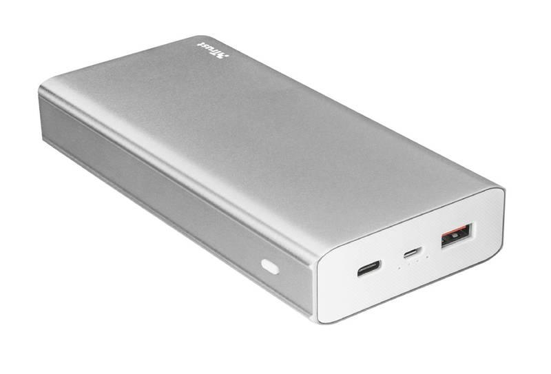 Powerbank Trust Omni Plus 20000mAh, USB-C, QC 3.0 stříbrná, Powerbank, Trust, Omni, Plus, 20000mAh, USB-C, QC, 3.0, stříbrná