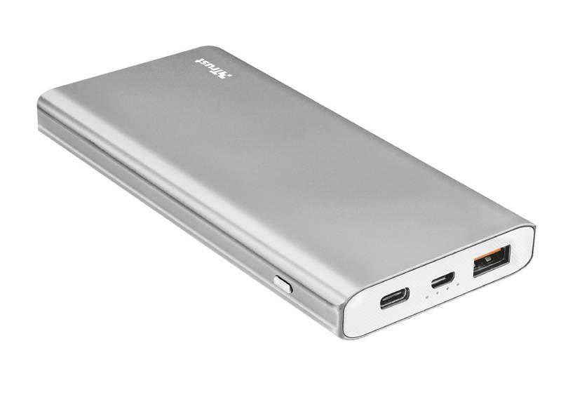 Powerbank Trust Omni Thin 10000mAh, USB-C, QC 3.0 stříbrná, Powerbank, Trust, Omni, Thin, 10000mAh, USB-C, QC, 3.0, stříbrná