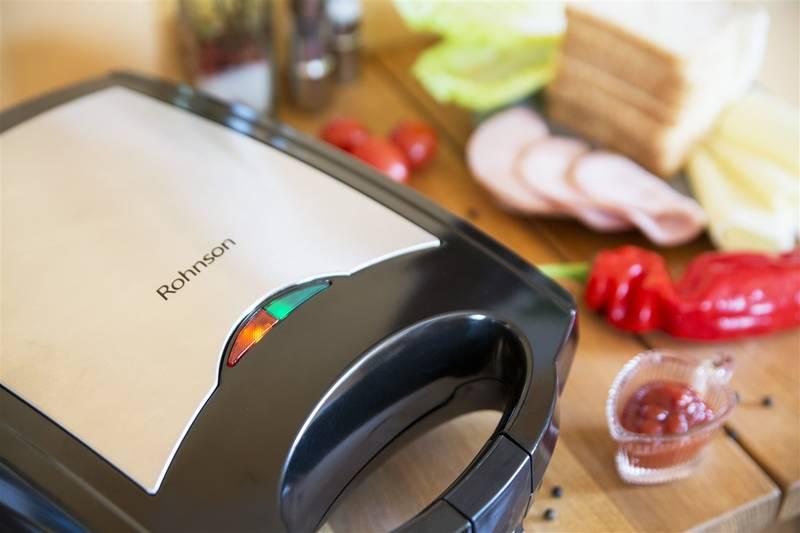 Sendvičovač ROHNSON R-2108 černý stříbrný