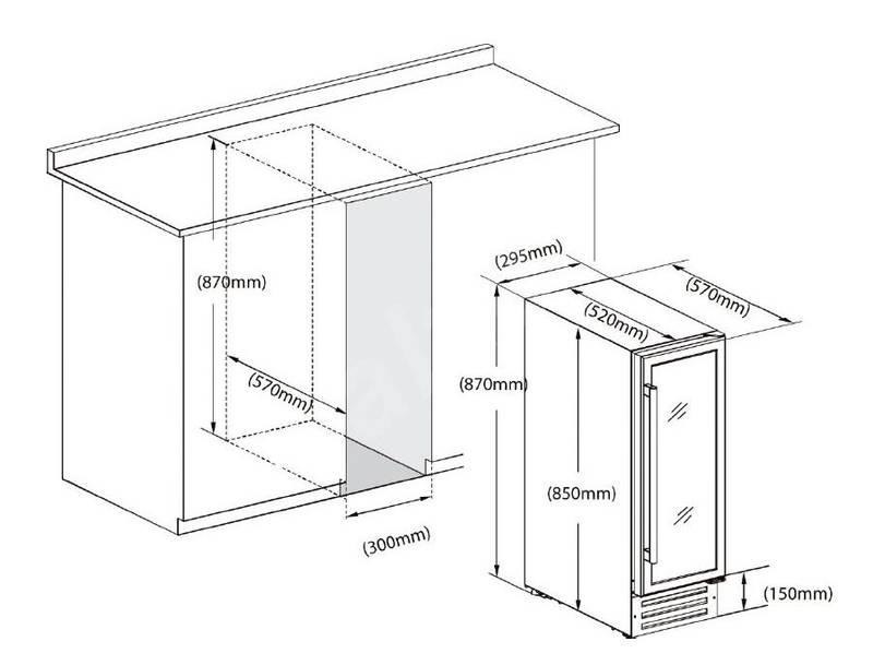 Vinotéka HumiBox BU-19 IN Steel černá nerez, Vinotéka, HumiBox, BU-19, IN, Steel, černá, nerez