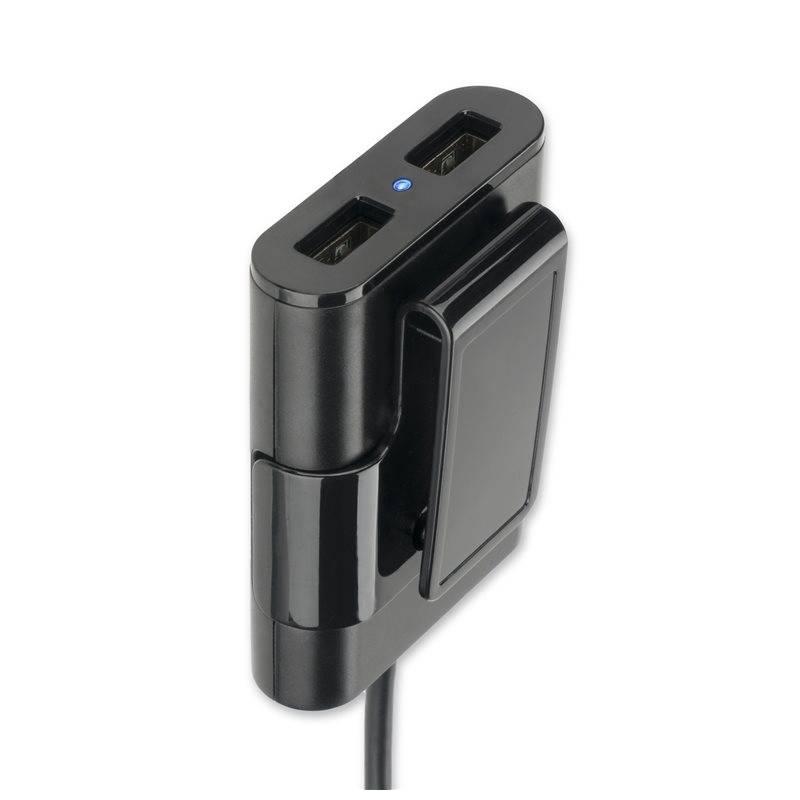 Adaptér do auta 4smarts Quad 4x USB, 2,4A černý