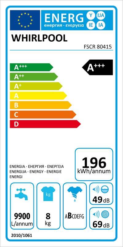 Automatická pračka Whirlpool Supreme Care FSCR 80415 bílá, Automatická, pračka, Whirlpool, Supreme, Care, FSCR, 80415, bílá