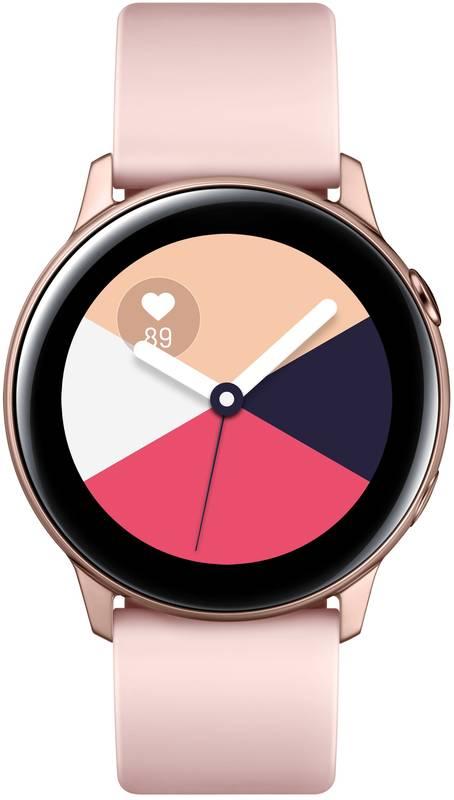 Chytré hodinky Samsung Galaxy Watch Active růžová zlatá