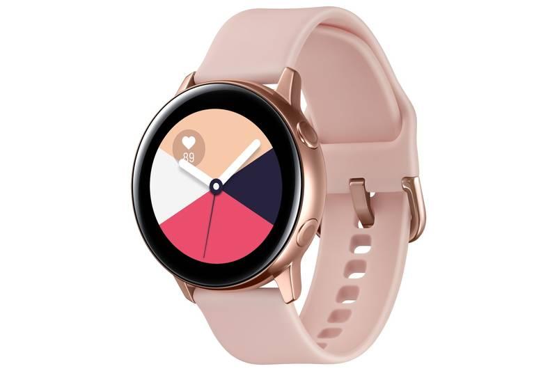 Chytré hodinky Samsung Galaxy Watch Active růžová zlatá