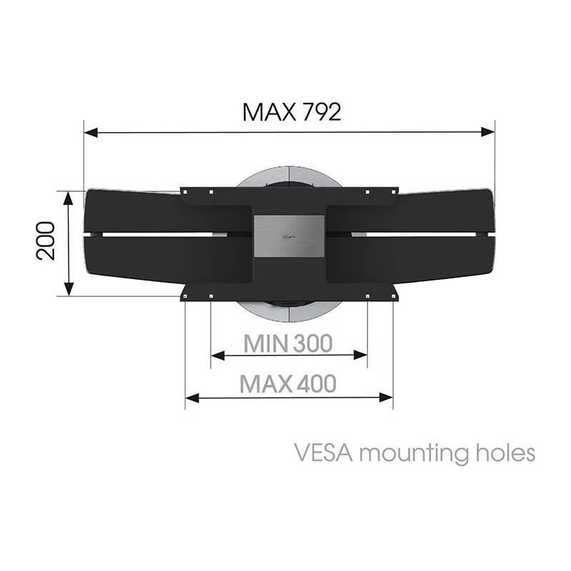 Držák TV Vogel’s NEXT 7346 OLED Mount, polohovatelný, pro úhlopříčky 40" až 65", nosnost 30 kg