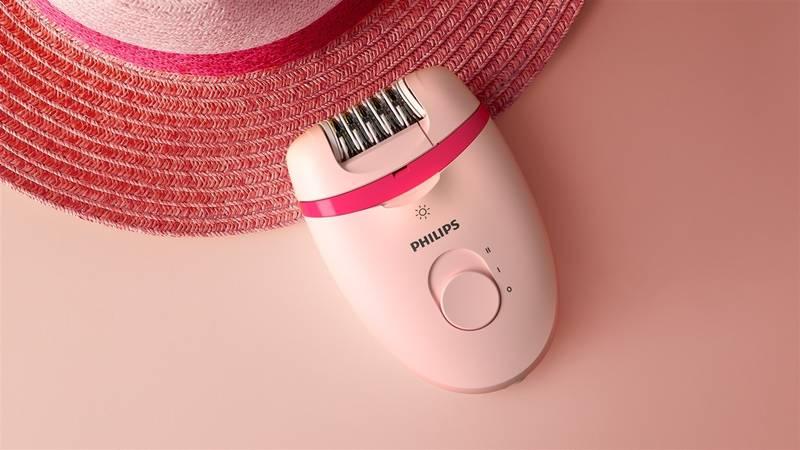 Epilátor Philips Satinelle Essential BRE285 00 růžový