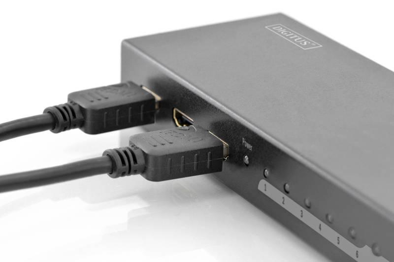 HDMI rozbočovač Digitus 8 port, podpora 4K černý