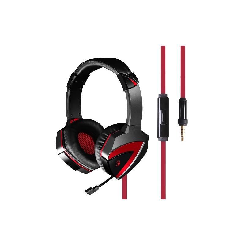 Headset A4Tech Bloody G500 černý červený, Headset, A4Tech, Bloody, G500, černý, červený