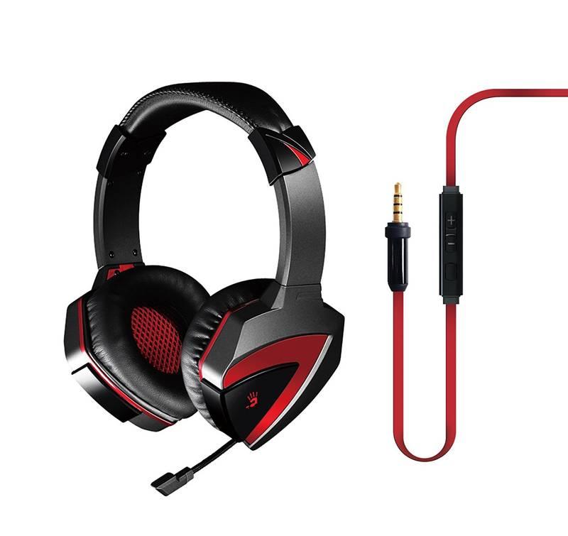 Headset A4Tech Bloody G500 černý červený