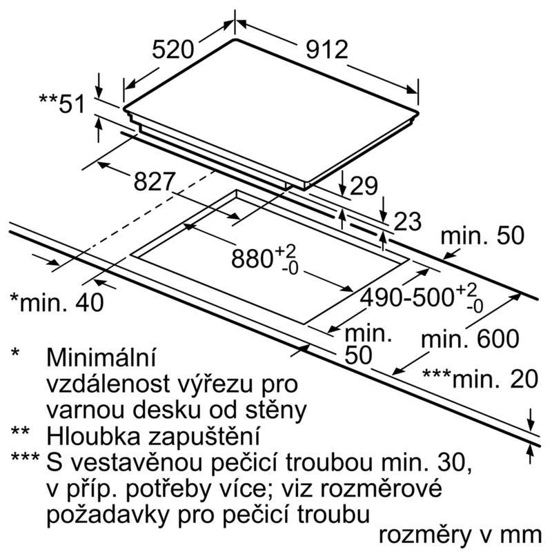 Indukční varná deska Siemens EX975LVV1E černá