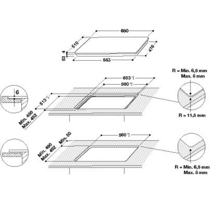 Indukční varná deska Whirlpool SMO 658C BT IXL černá, Indukční, varná, deska, Whirlpool, SMO, 658C, BT, IXL, černá