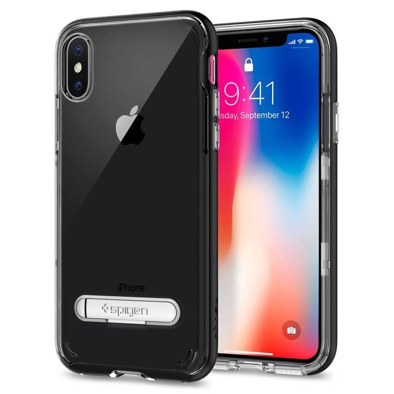 Kryt na mobil Spigen Crystal Hybrid Apple iPhone X černý