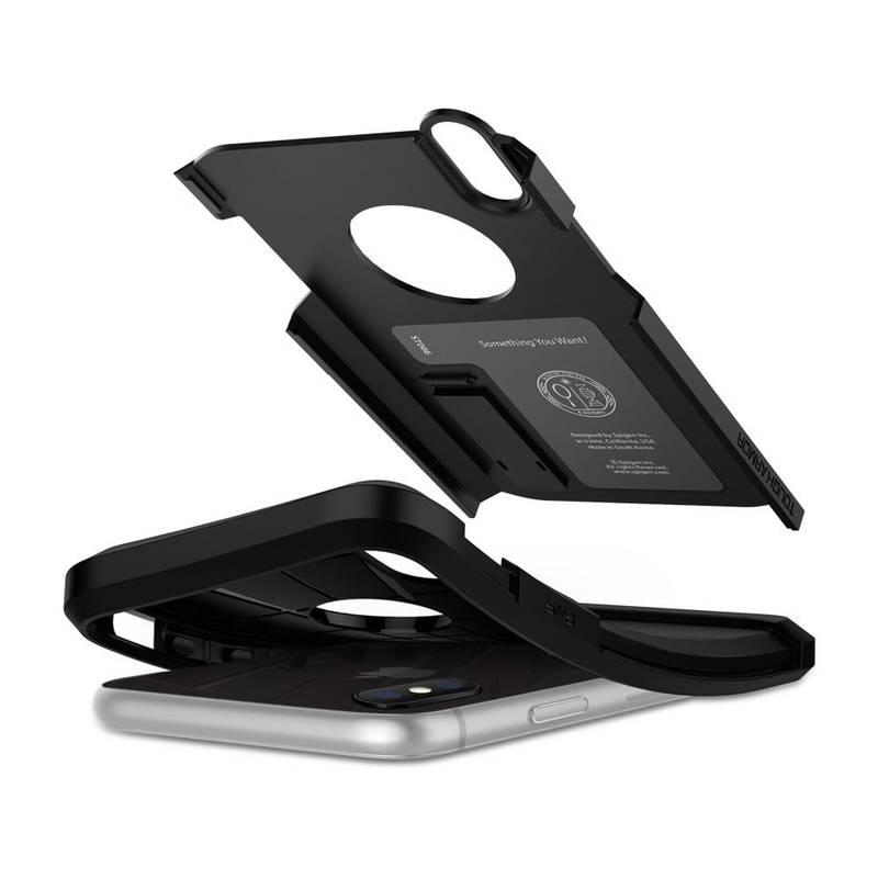 Kryt na mobil Spigen Tough Armor Apple iPhone X černý