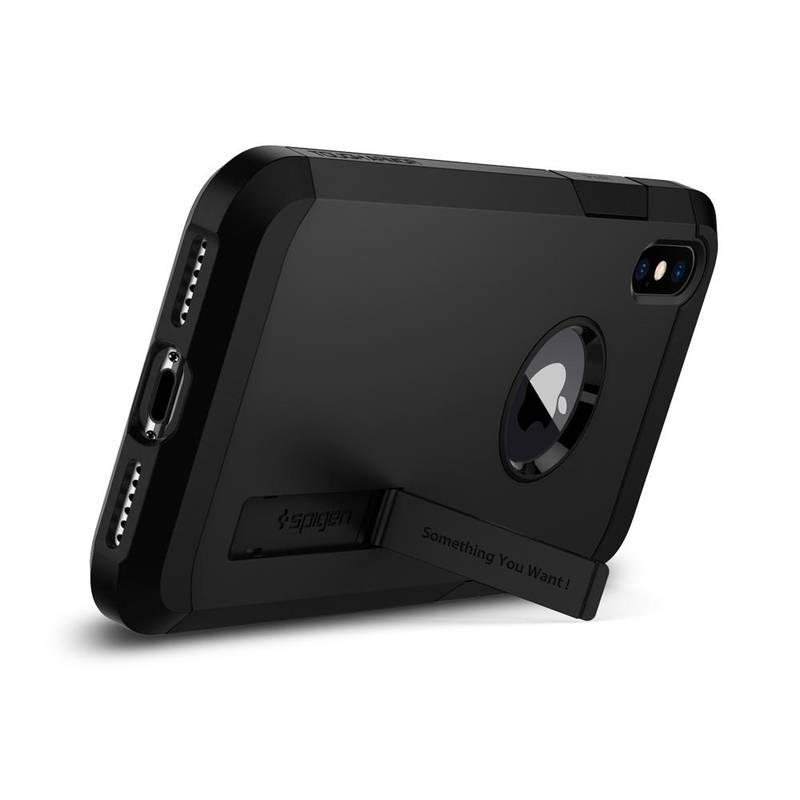 Kryt na mobil Spigen Tough Armor Apple iPhone X černý