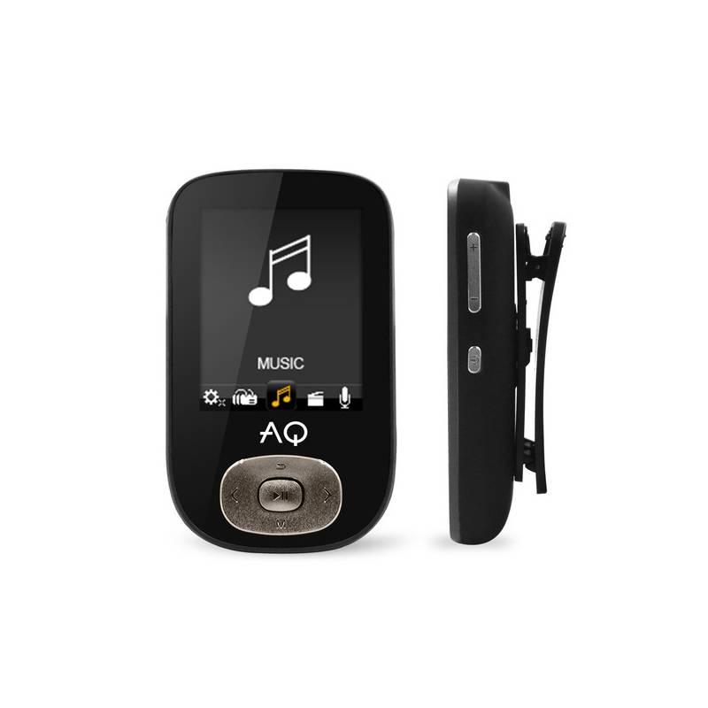 MP3 přehrávač AQ MP03 černý, MP3, přehrávač, AQ, MP03, černý