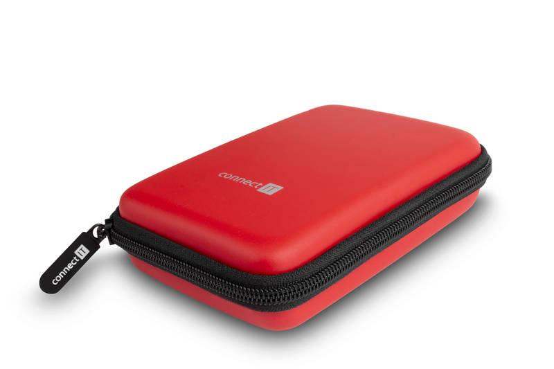 Pouzdro na HDD Connect IT HardShellProtect, skořepinové, pro 2,5" HDD - červené